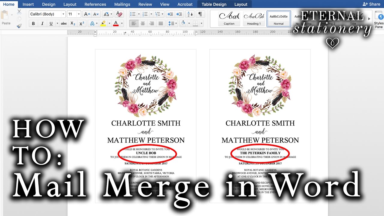 how to create a mail merge document in word 2016 for mac